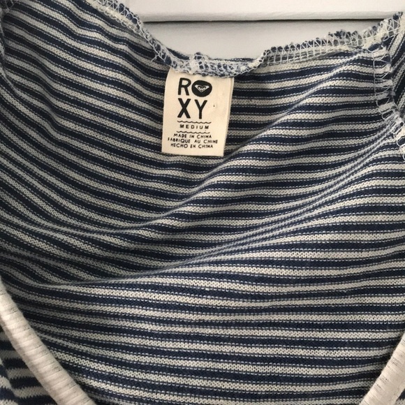 Roxy V-Neck Striped Hoodie - Picture 3 of 6